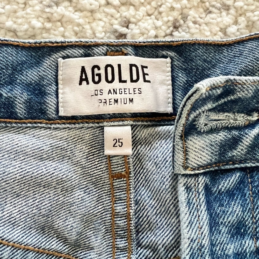 Agolde Riley High Rise Straight Crop Jeans - Picture 3 of 12